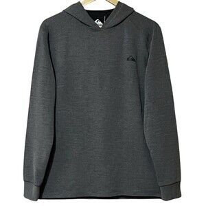 Quiksilver Waffle Knit Hoodie Mens S Gray 4-Way Stretch Moisture Wicking NWT